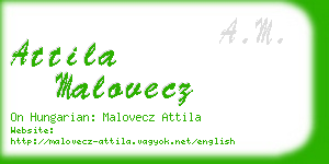 attila malovecz business card